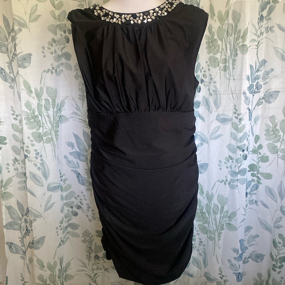 Juniors' Beaded Ruched Bodycon Dress